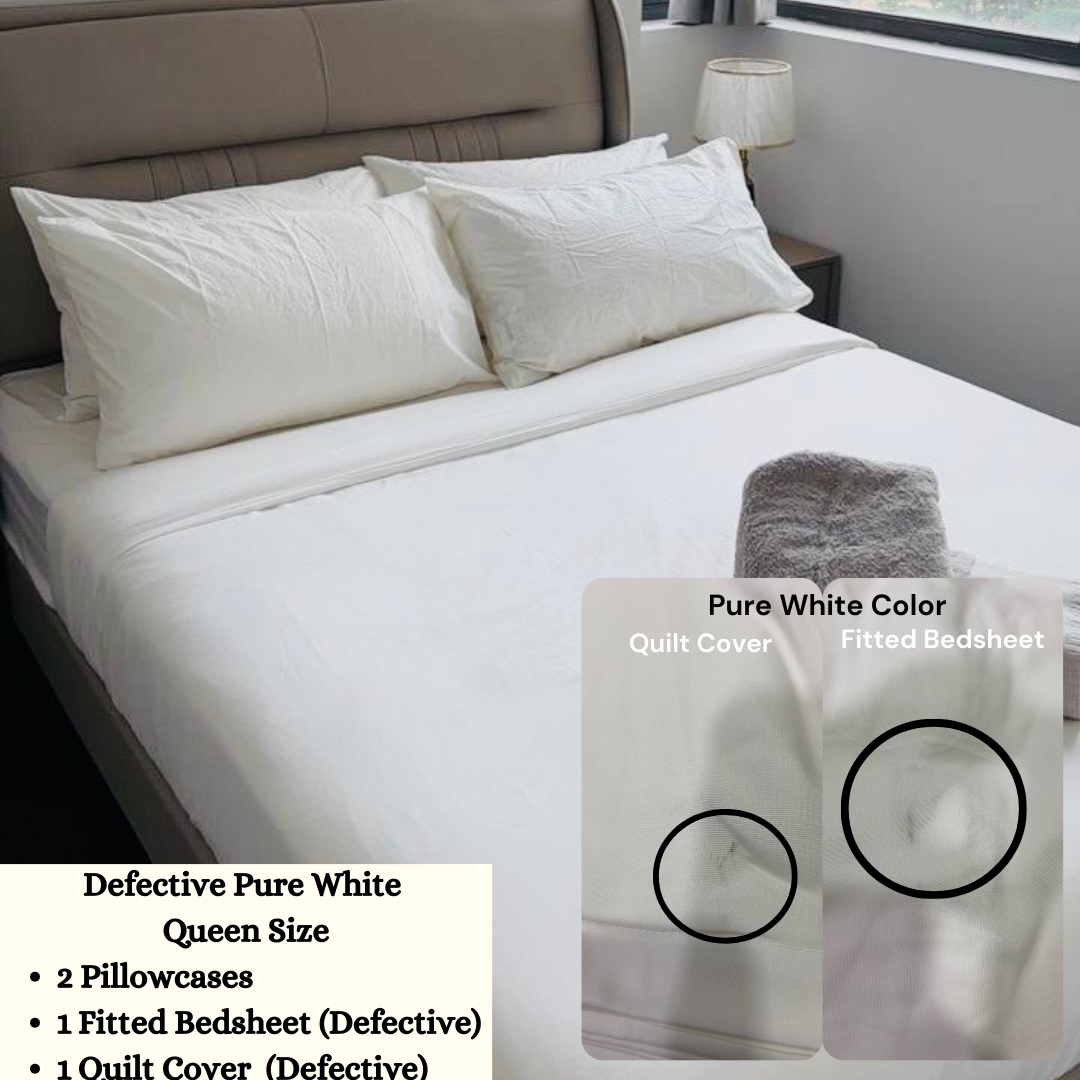 Microfiber Defective Bedsheets Set Muji Series (Not Returnable)