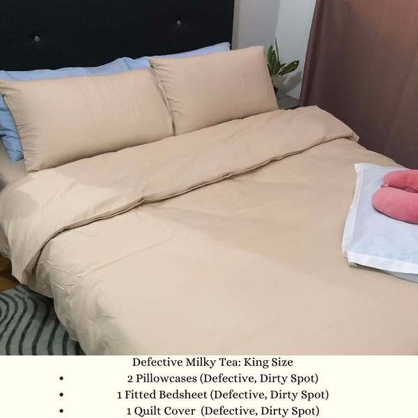 DEFECTIVE Bedsheets Set Quilt Cover Set Only (Not Returnable)