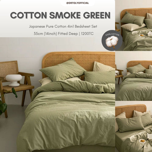 Cotton Smoke Green Japanese Style (14inch)