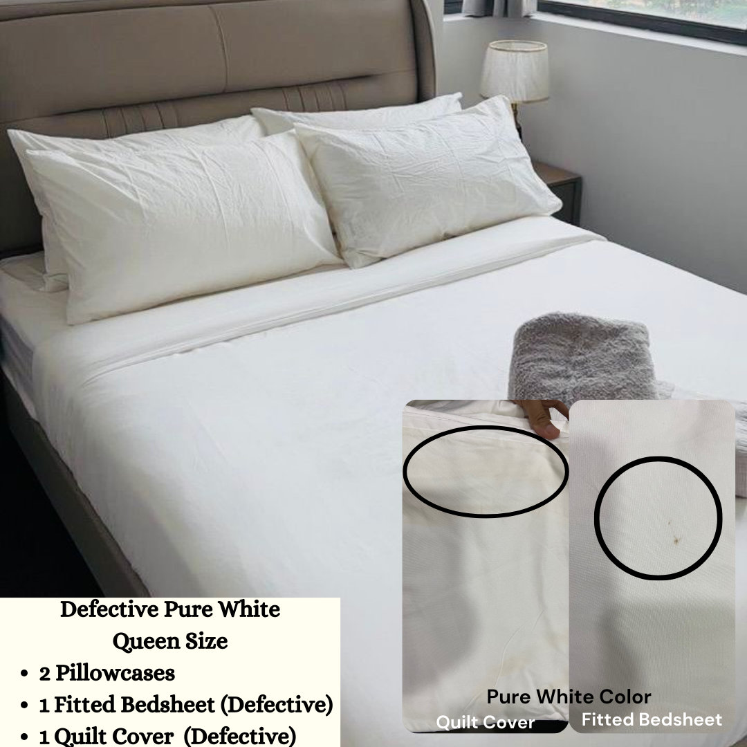 Microfiber Defective Bedsheets Set Muji Series (Not Returnable)