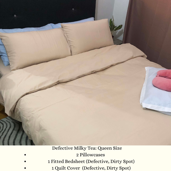 DEFECTIVE Bedsheets Set Quilt Cover Set Only (Not Returnable)