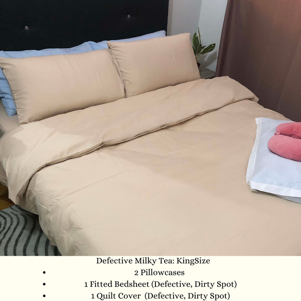 DEFECTIVE Bedsheets Set Quilt Cover Set Only (Not Returnable)