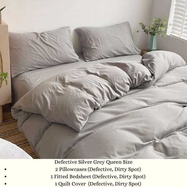 DEFECTIVE Bedsheets Set Quilt Cover Set Only (Not Returnable)