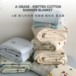 Grade A - Super Soft Knitted Cotton Blanket (Baby/Kids/Adult)