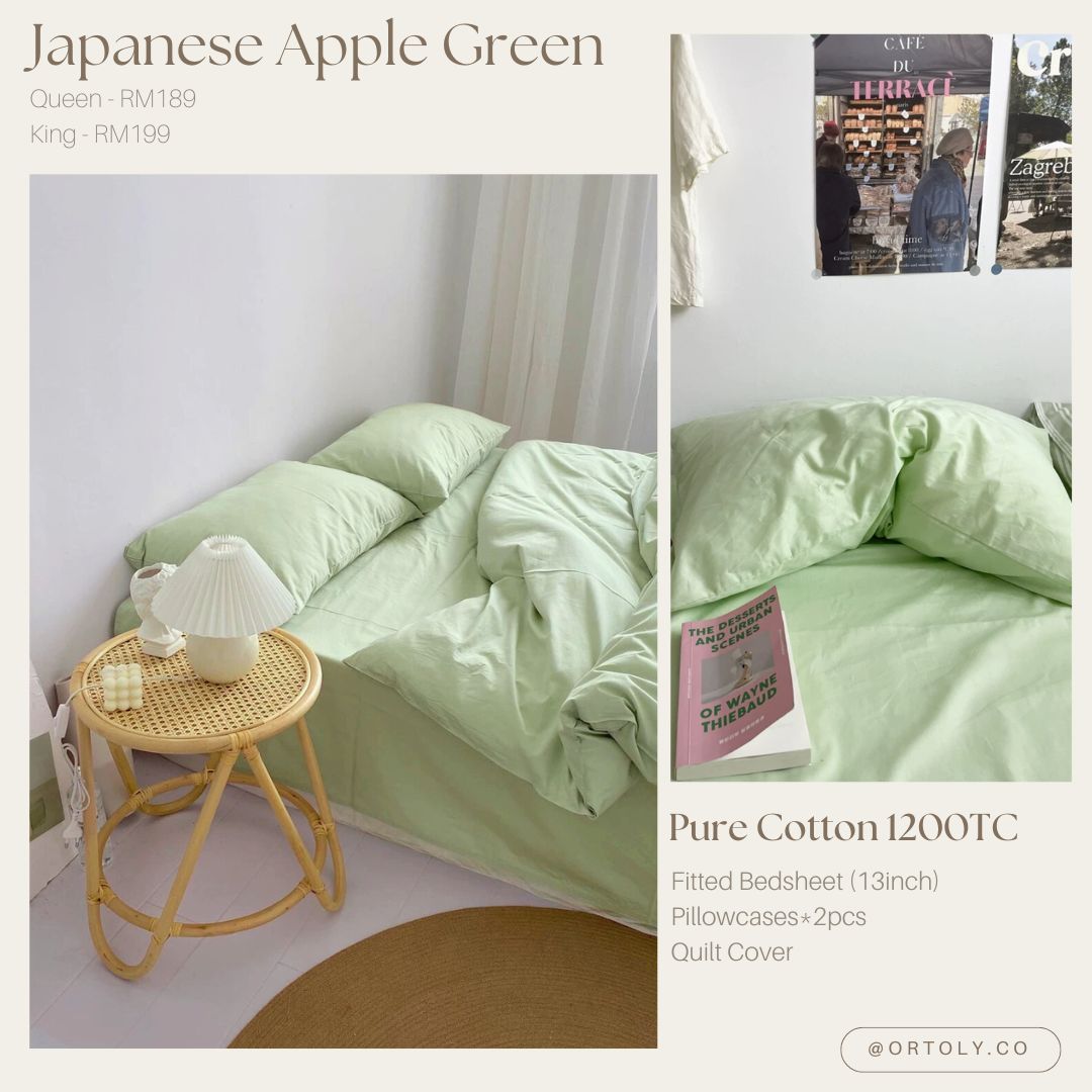 Cotton Apple Green Japanese Style (14inch)