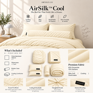 AirSilk™ VANILLA MOON Cooling Bedsheet  (16Inch)