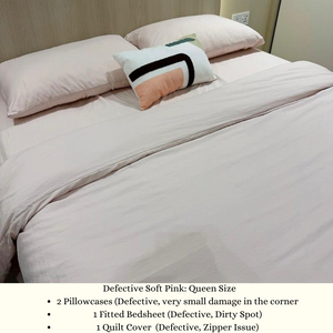 DEFECTIVE Bedsheets Set Quilt Cover Set Only (Not Returnable)