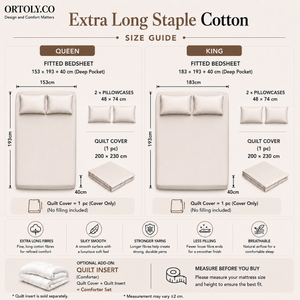 Cotton Long Staple IVORY GREY Minimalist Series (16 Inch)