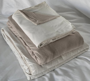 Cotton Premium Jersey Knit TWO TONE KHAKI WHITE Minimalist Series (16 Inch)