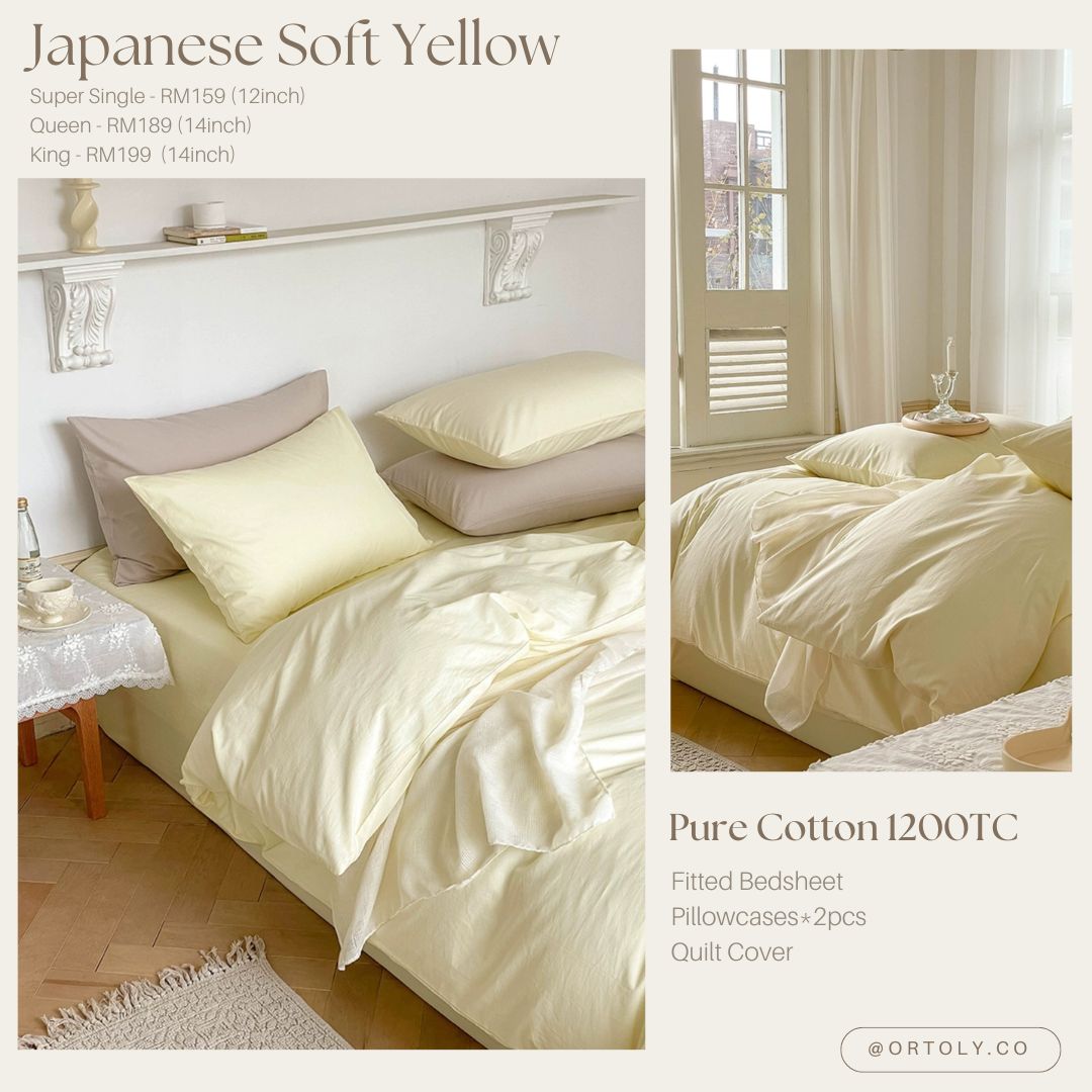 Cotton Soft Yellow Japanese Style (14inch)