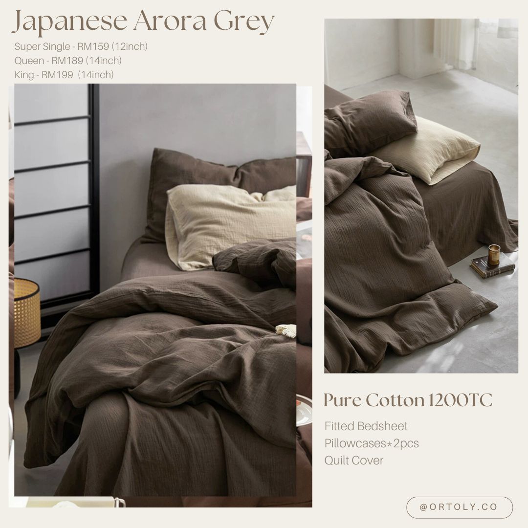 Cotton Arora Grey Japanese Style (14inch)