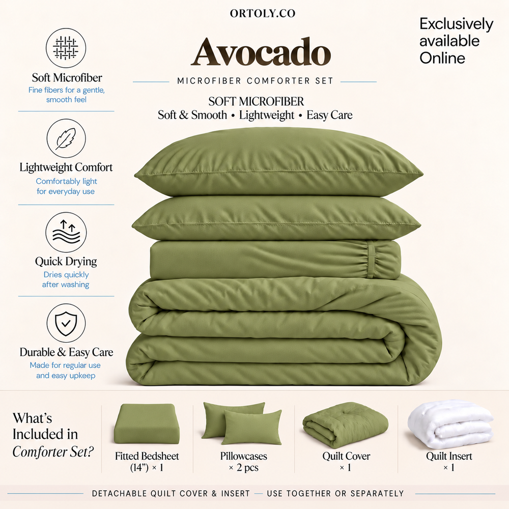 Microfiber Avocado Muji Series (14inch)