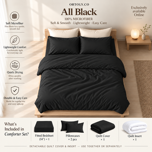 Microfiber All Black Muji Series (14inch)