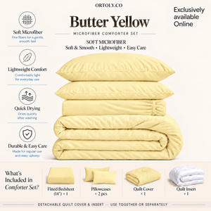 Microfiber Butter Yellow Muji Series (14inch)