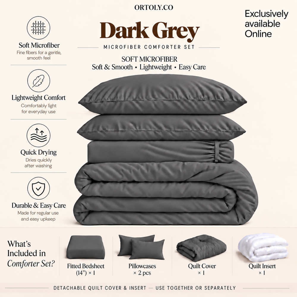 Microfiber Dark Grey Muji Series (14inch)
