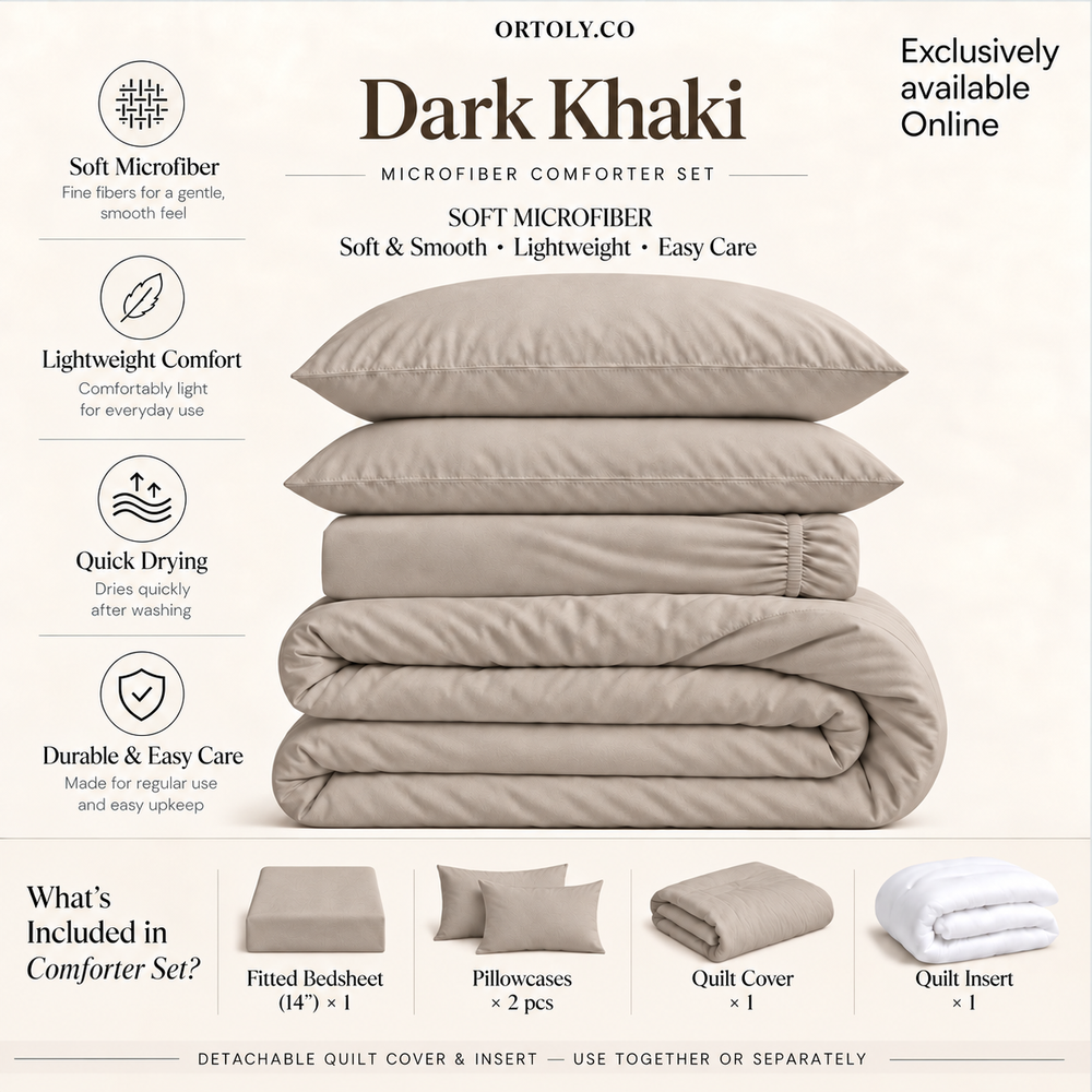 Microfiber Dark Khaki Muji Series (14inch)