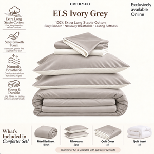 Cotton Long Staple IVORY GREY Minimalist Series (16 Inch)