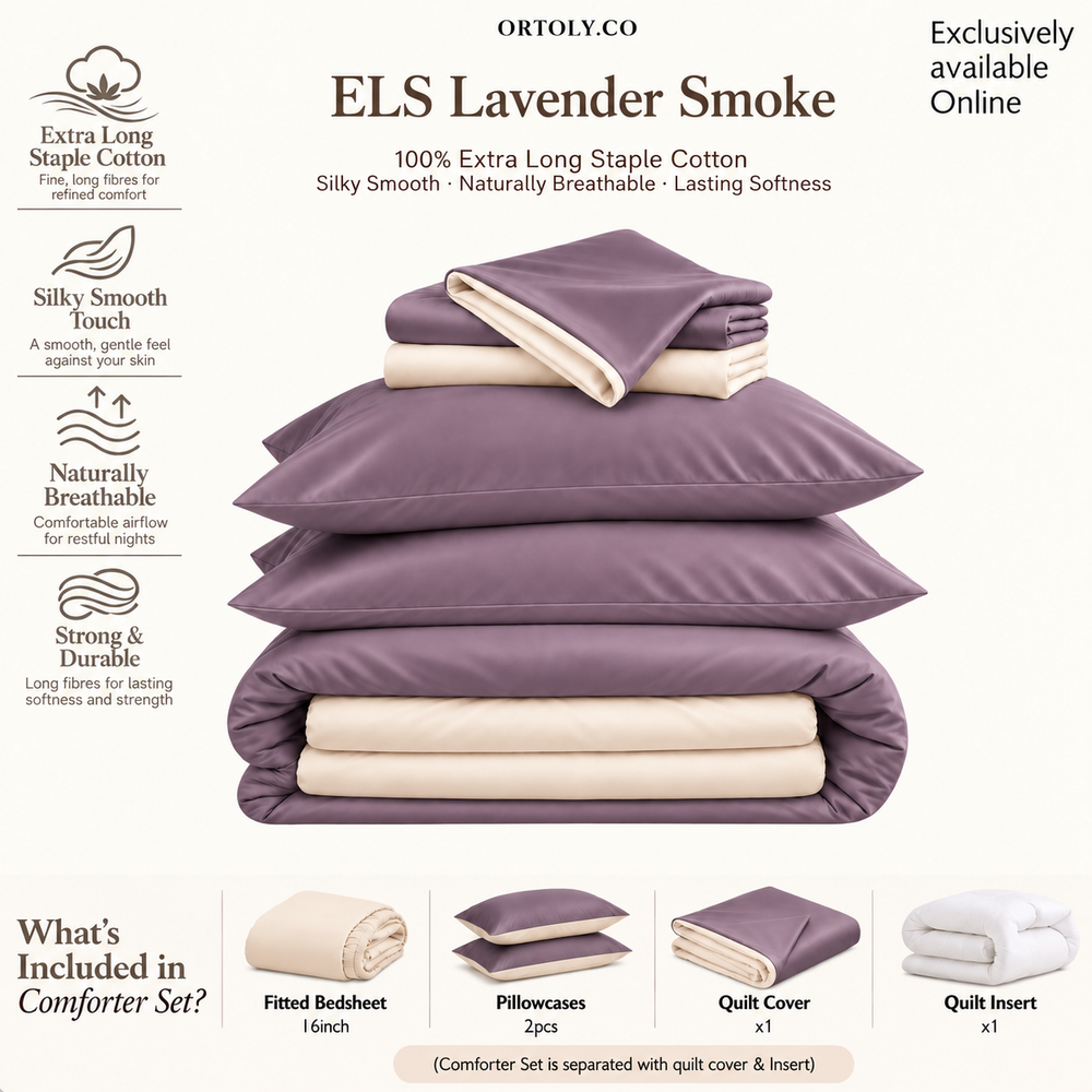 Cotton Long Staple LAVENDER SMOKE Minimalist Series (16 Inch)