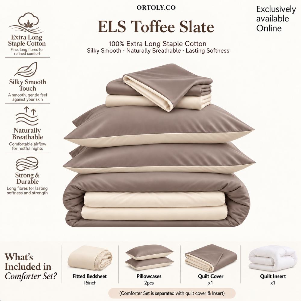 Cotton Long Staple TOFFEE SLATE Minimalist Series (16 Inch)