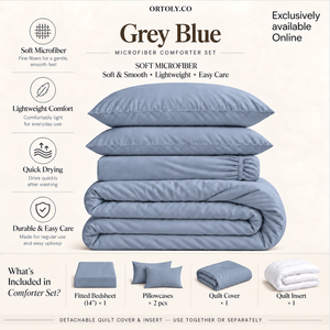 Microfiber Grey Blue Muji Series (14inch)