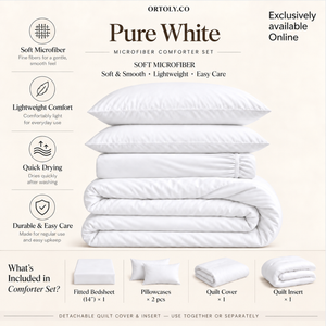 Microfiber Pure White Muji Series (14inch)