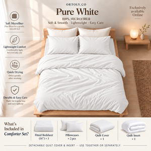 Microfiber Pure White Muji Series (14inch)