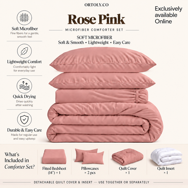 Microfiber Rose Pink Muji Series (14inch)