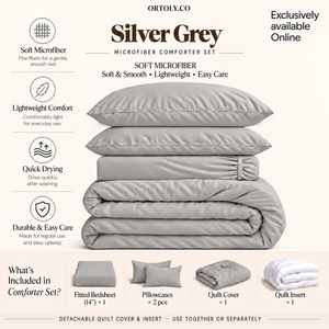 Microfiber Silver Grey Muji Series (14inch)