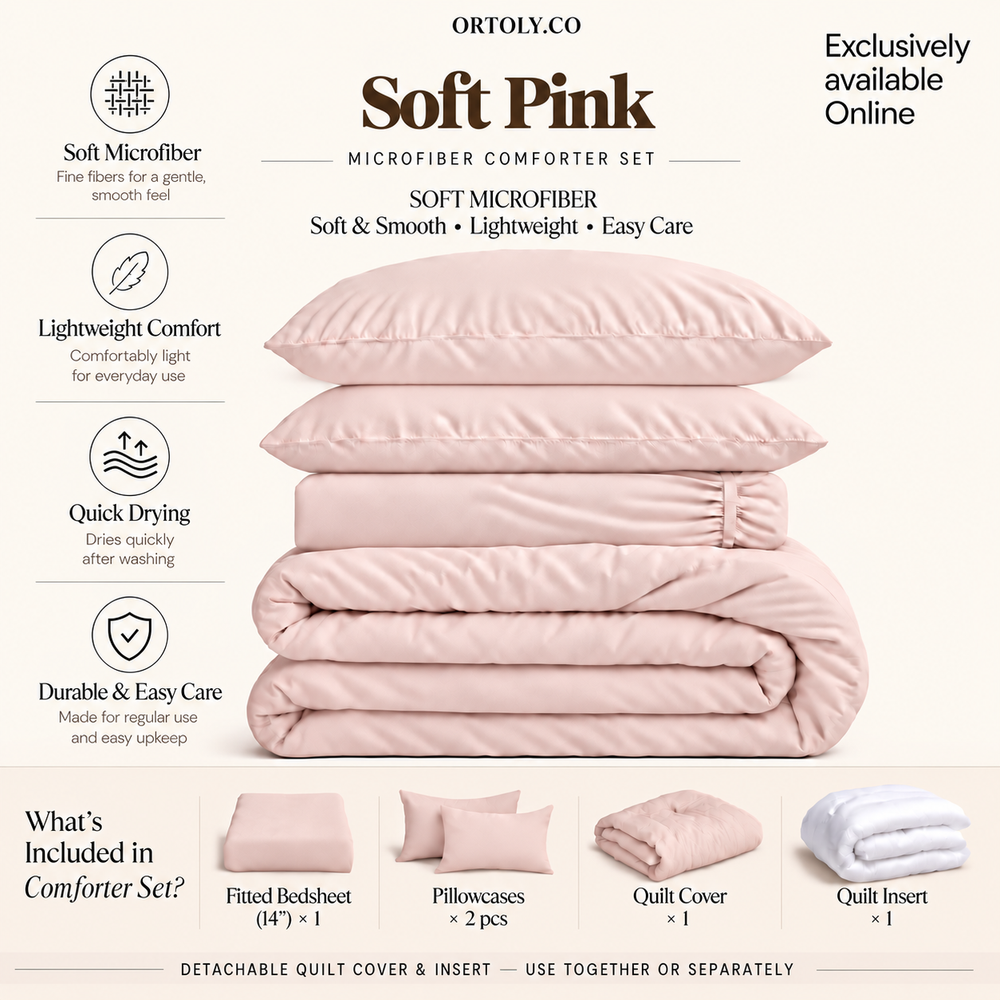Microfiber Soft Pink Muji Series (14inch)